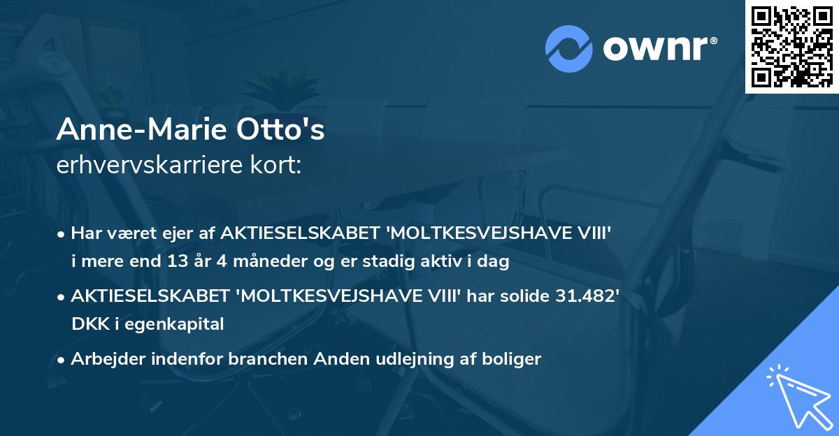 Anne-Marie Otto's erhvervskarriere kort