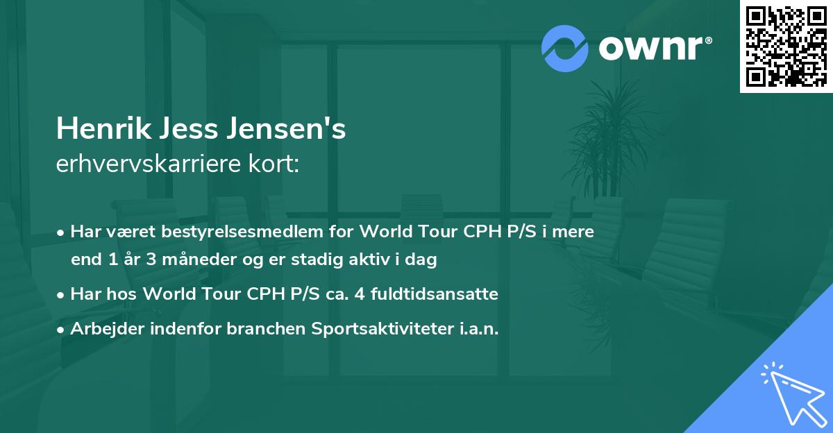 Henrik Jess Jensen's erhvervskarriere kort