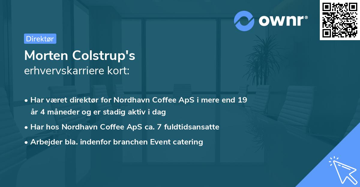 Morten Colstrup's erhvervskarriere kort