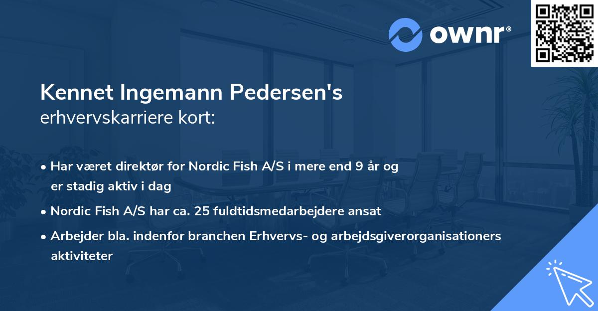 Kennet Ingemann Pedersen's erhvervskarriere kort