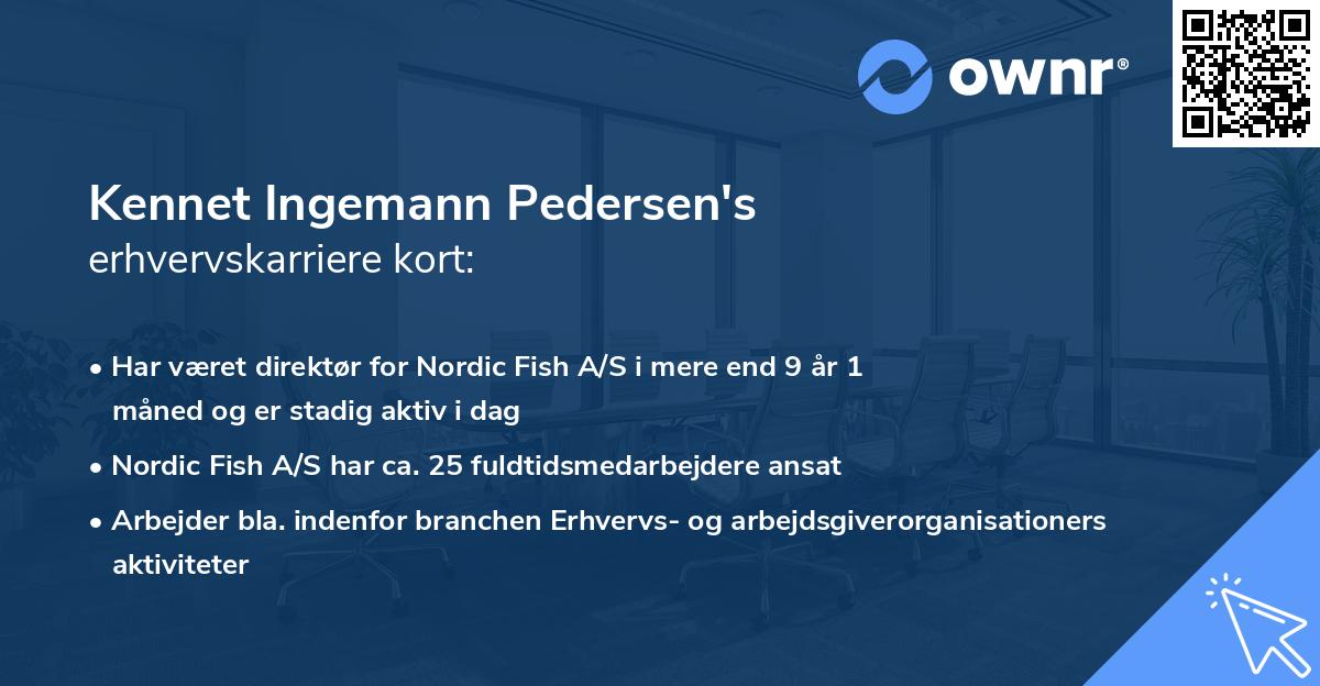 Kennet Ingemann Pedersen's erhvervskarriere kort