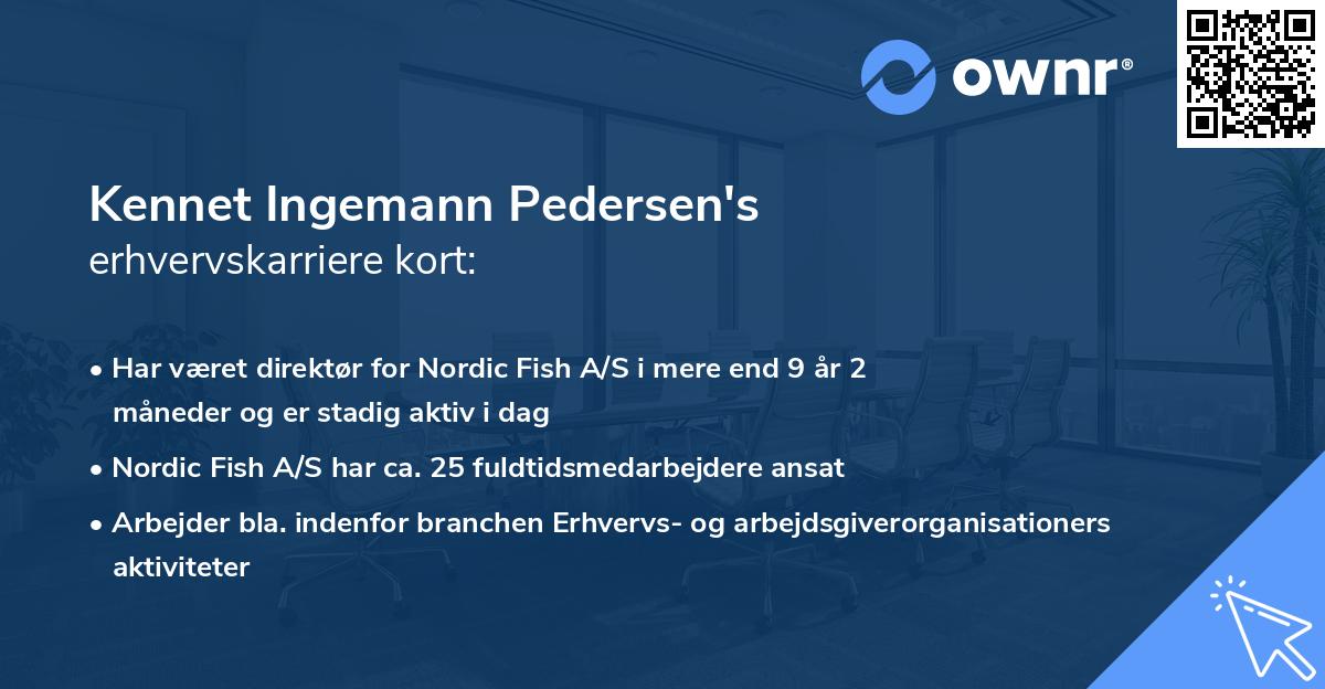 Kennet Ingemann Pedersen's erhvervskarriere kort