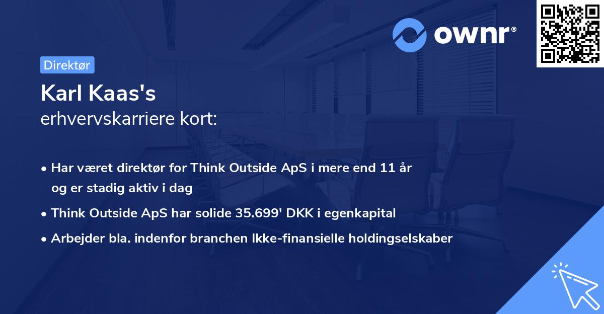 Karl Kaas's erhvervskarriere kort
