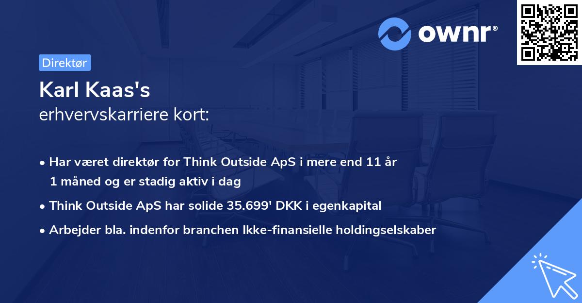 Karl Kaas's erhvervskarriere kort