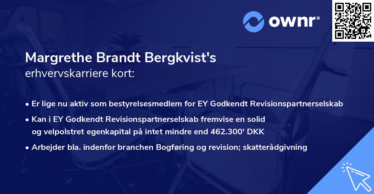 Margrethe Brandt Bergkvist's erhvervskarriere kort