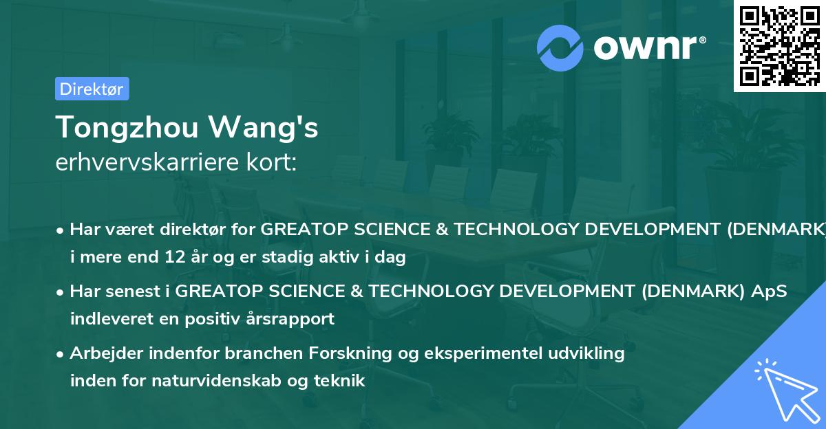 Tongzhou Wang's erhvervskarriere kort