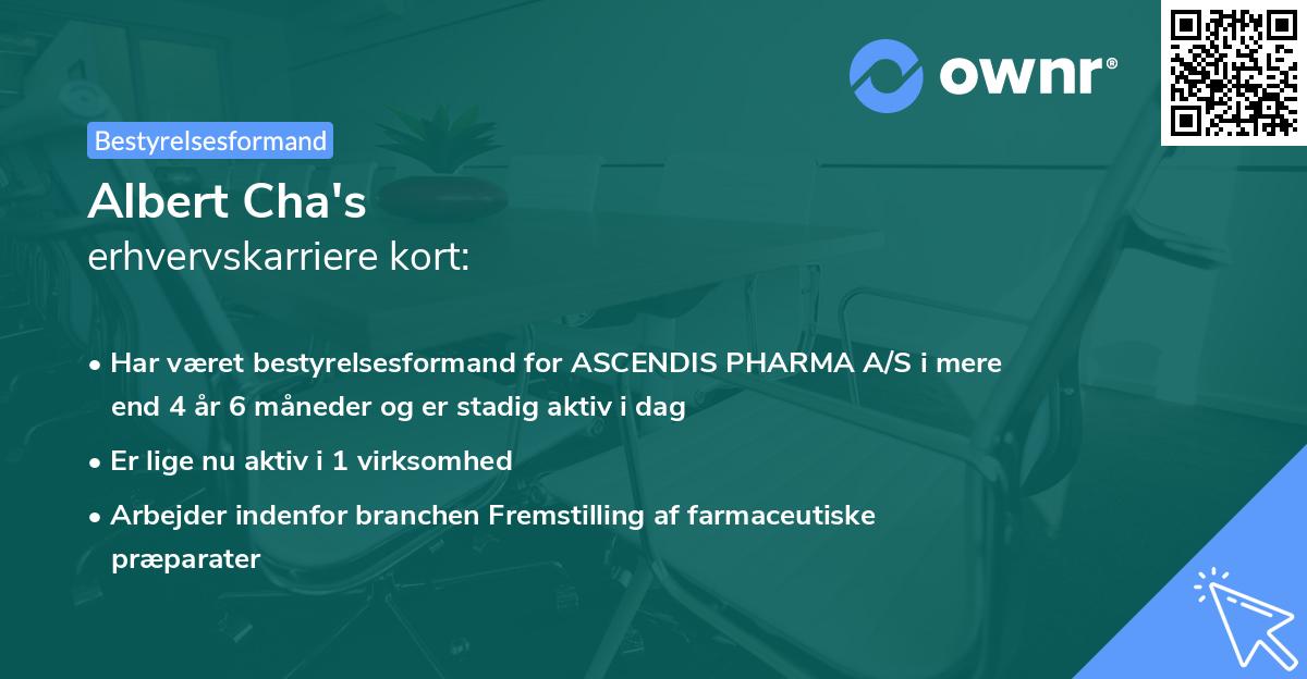 Albert Cha's erhvervskarriere kort