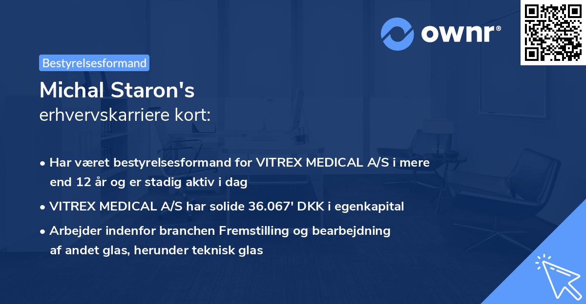 Michal Staron's erhvervskarriere kort