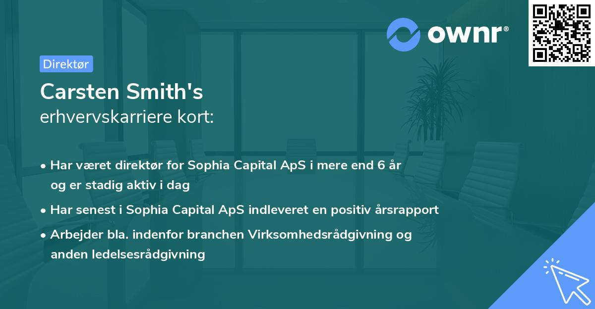 Carsten Smith's erhvervskarriere kort