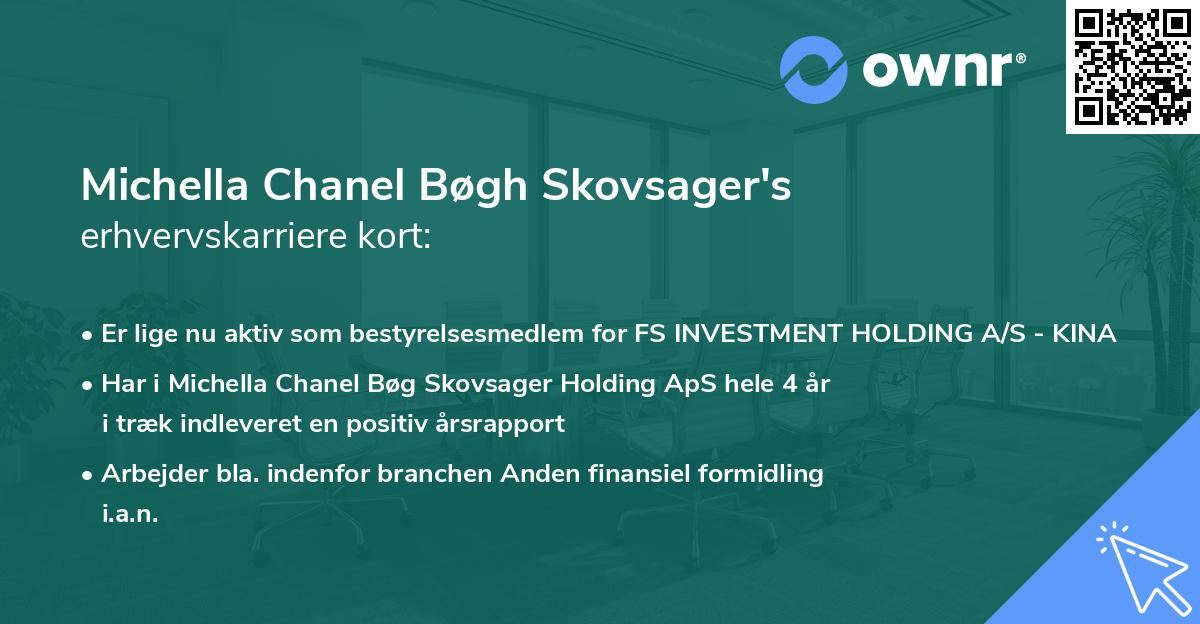 Michella Chanel Bøgh Skovsager's erhvervskarriere kort