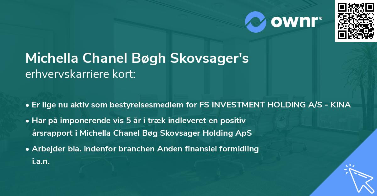 Michella Chanel Bøgh Skovsager's erhvervskarriere kort