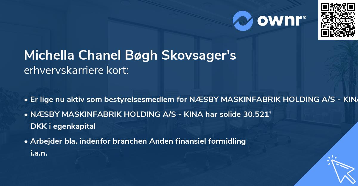 Michella Chanel Bøgh Skovsager's erhvervskarriere kort