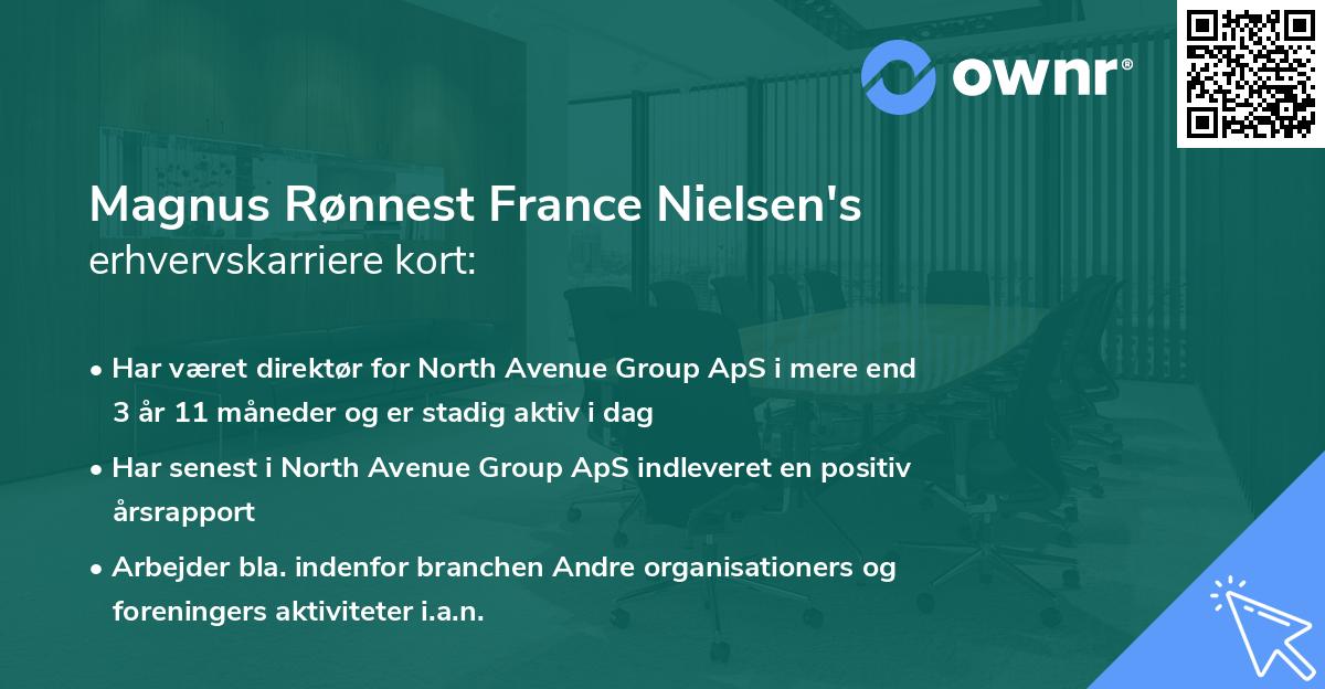 Magnus Rønnest France Nielsen's erhvervskarriere kort