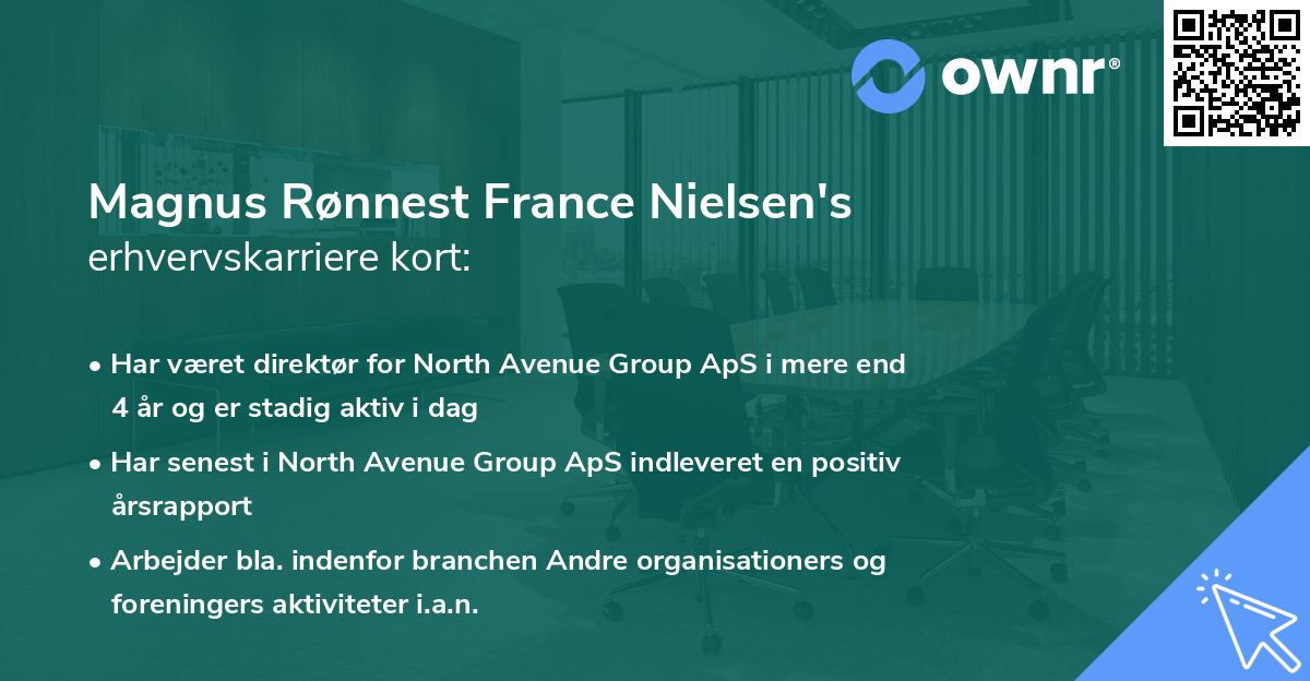 Magnus Rønnest France Nielsen's erhvervskarriere kort