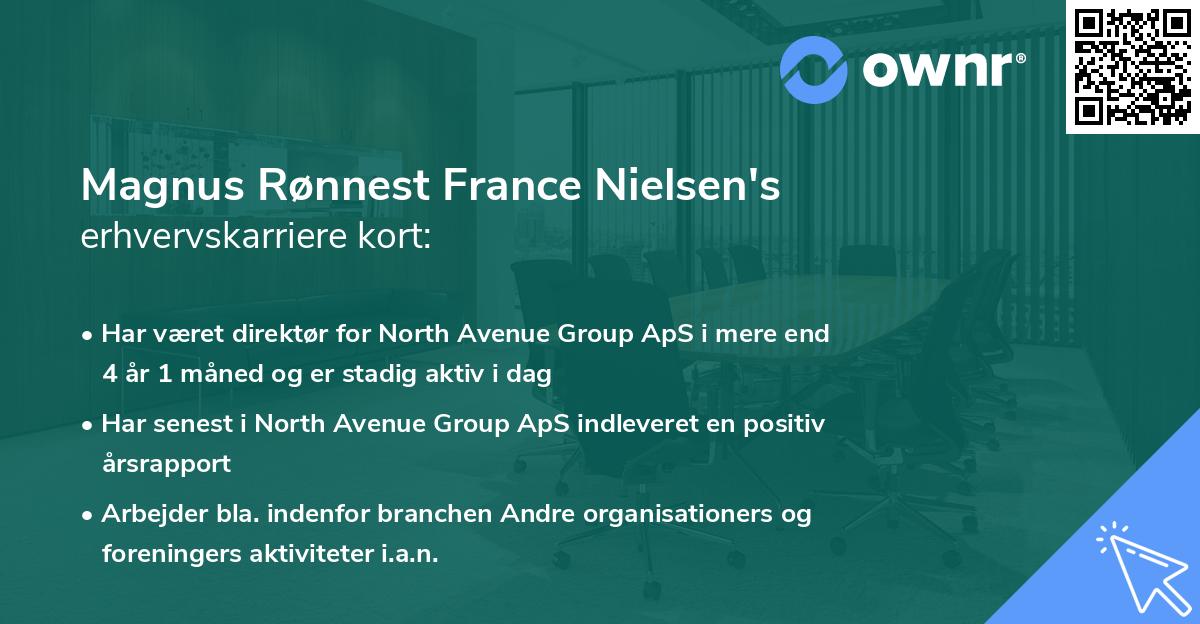 Magnus Rønnest France Nielsen's erhvervskarriere kort