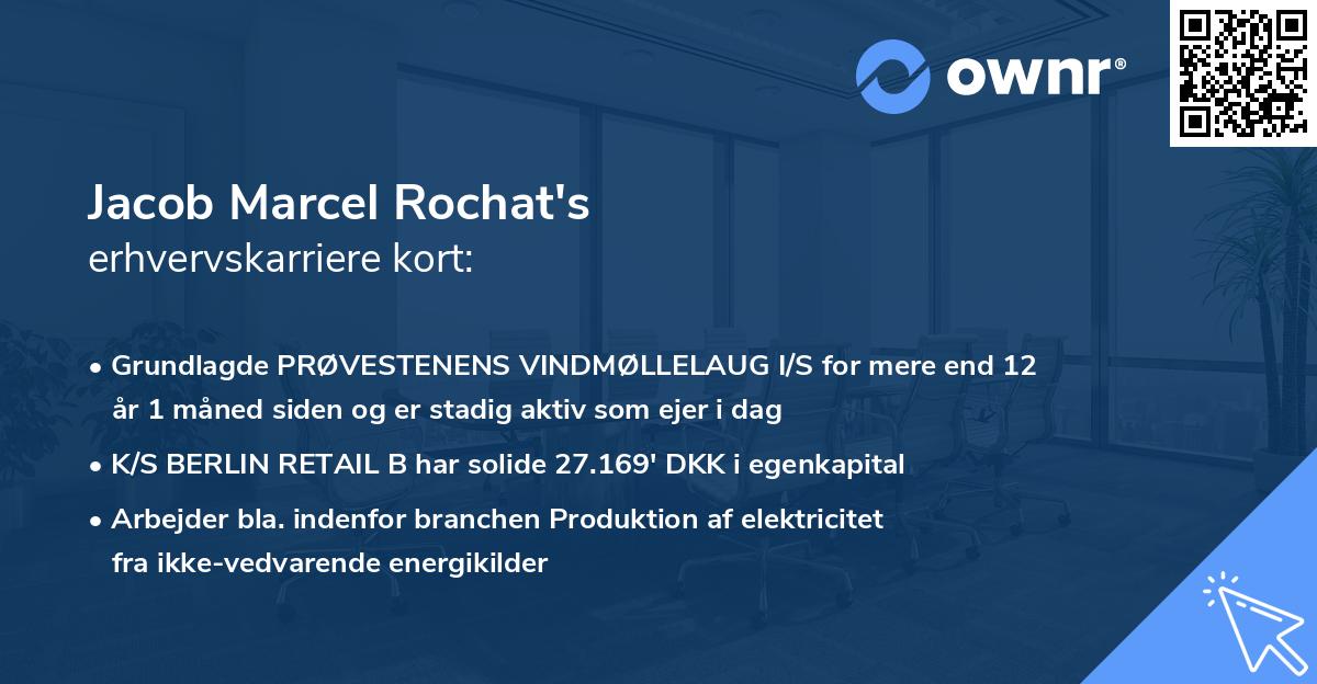 Jacob Marcel Rochat's erhvervskarriere kort