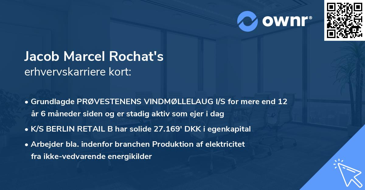 Jacob Marcel Rochat's erhvervskarriere kort