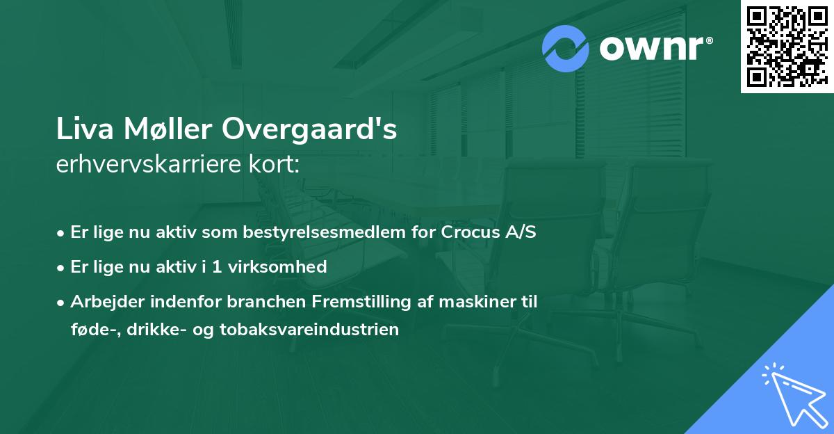 Liva Møller Overgaard's erhvervskarriere kort