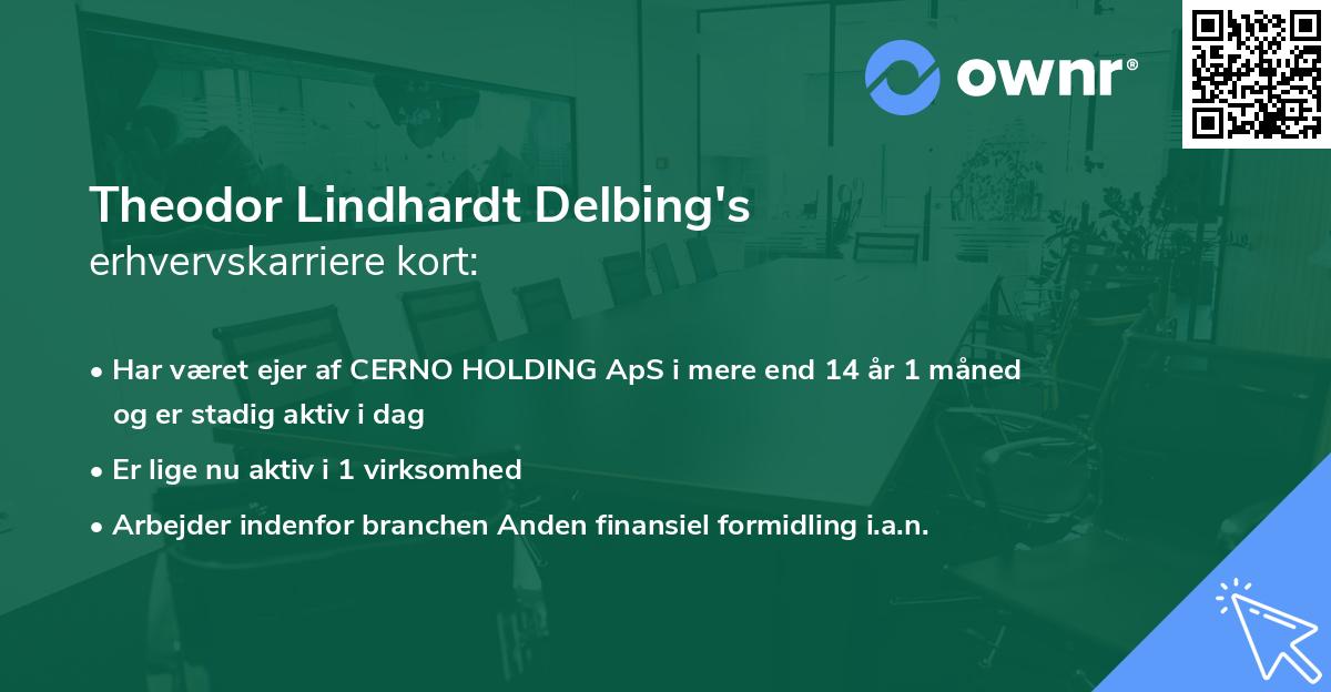 Theodor Lindhardt Delbing's erhvervskarriere kort