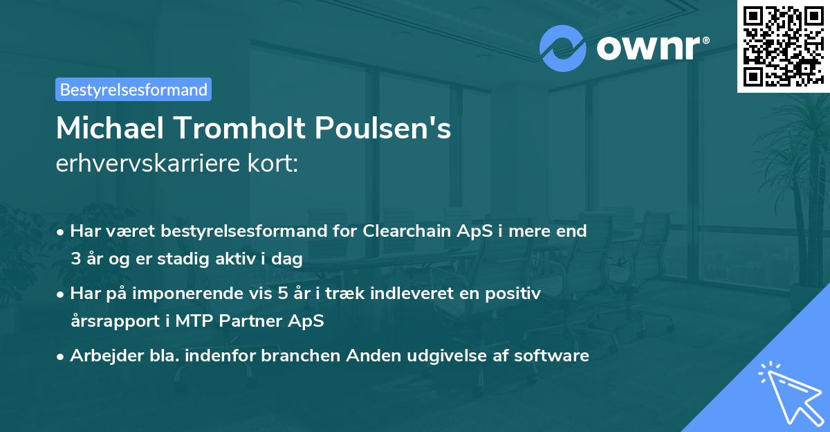 Michael Tromholt Poulsen's erhvervskarriere kort