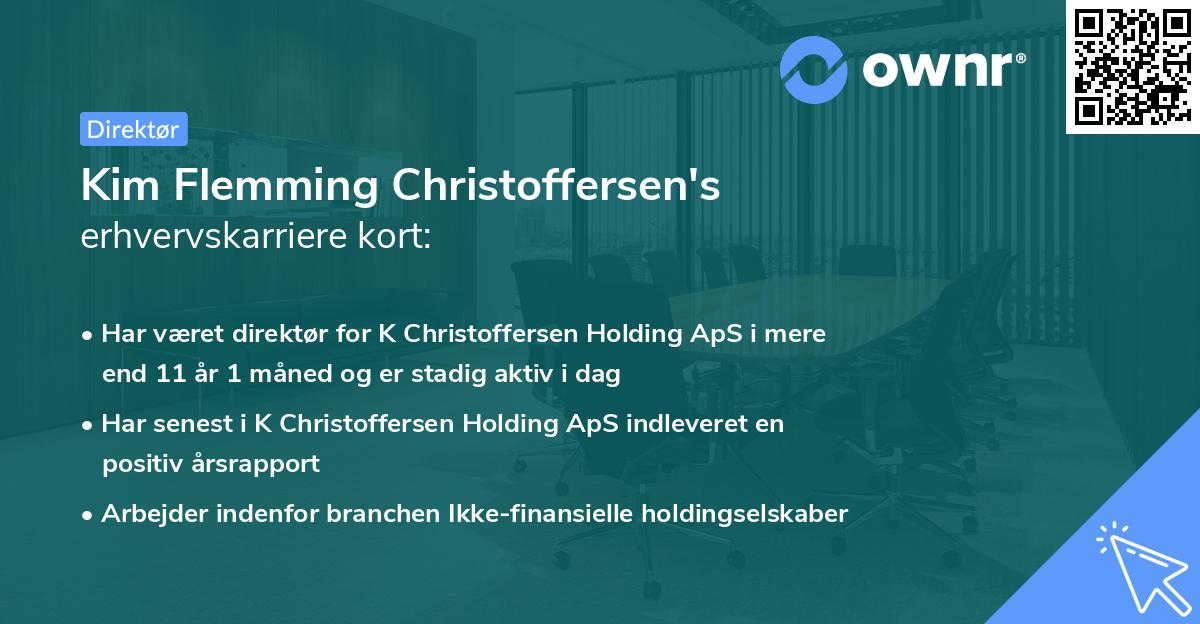 Kim Flemming Christoffersen's erhvervskarriere kort