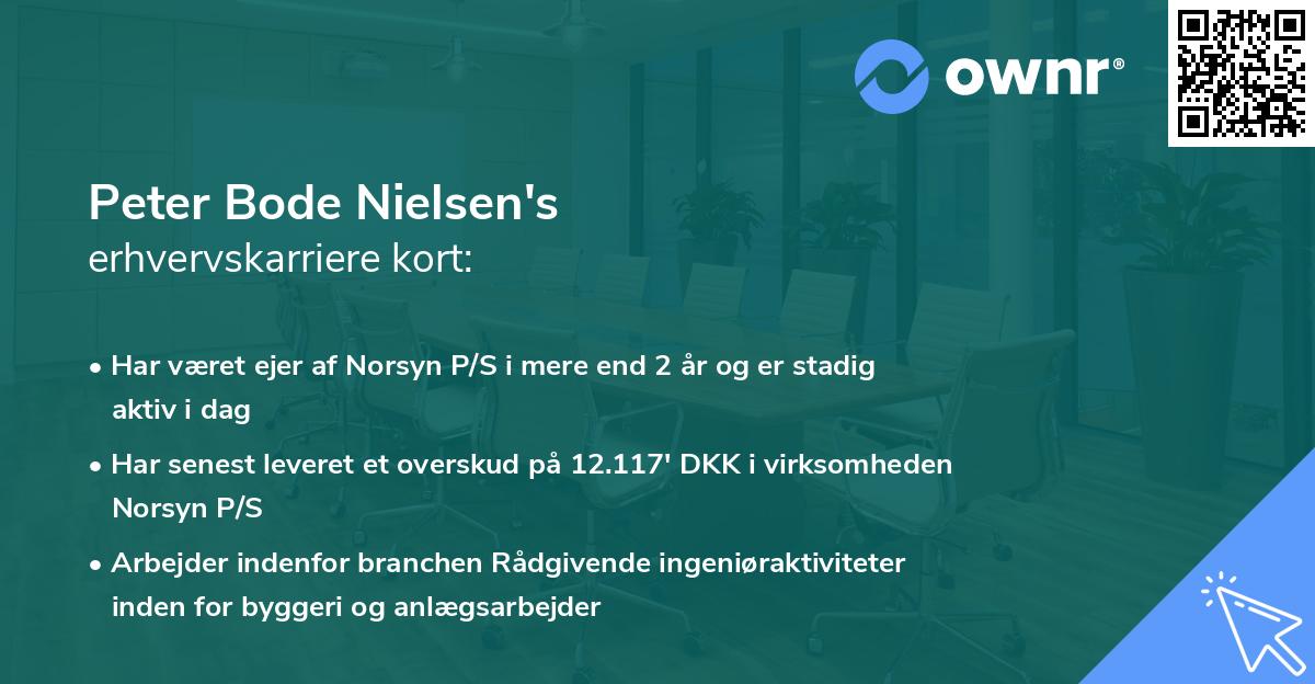 Peter Bode Nielsen's erhvervskarriere kort