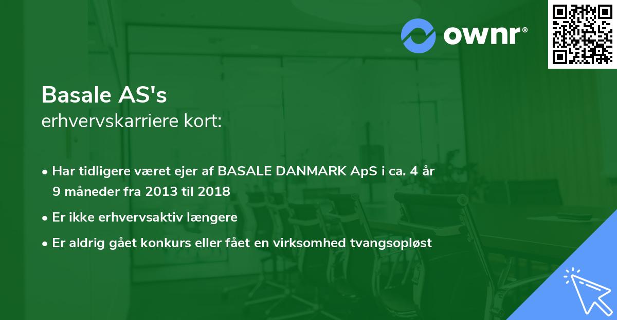 Basale AS's erhvervskarriere kort