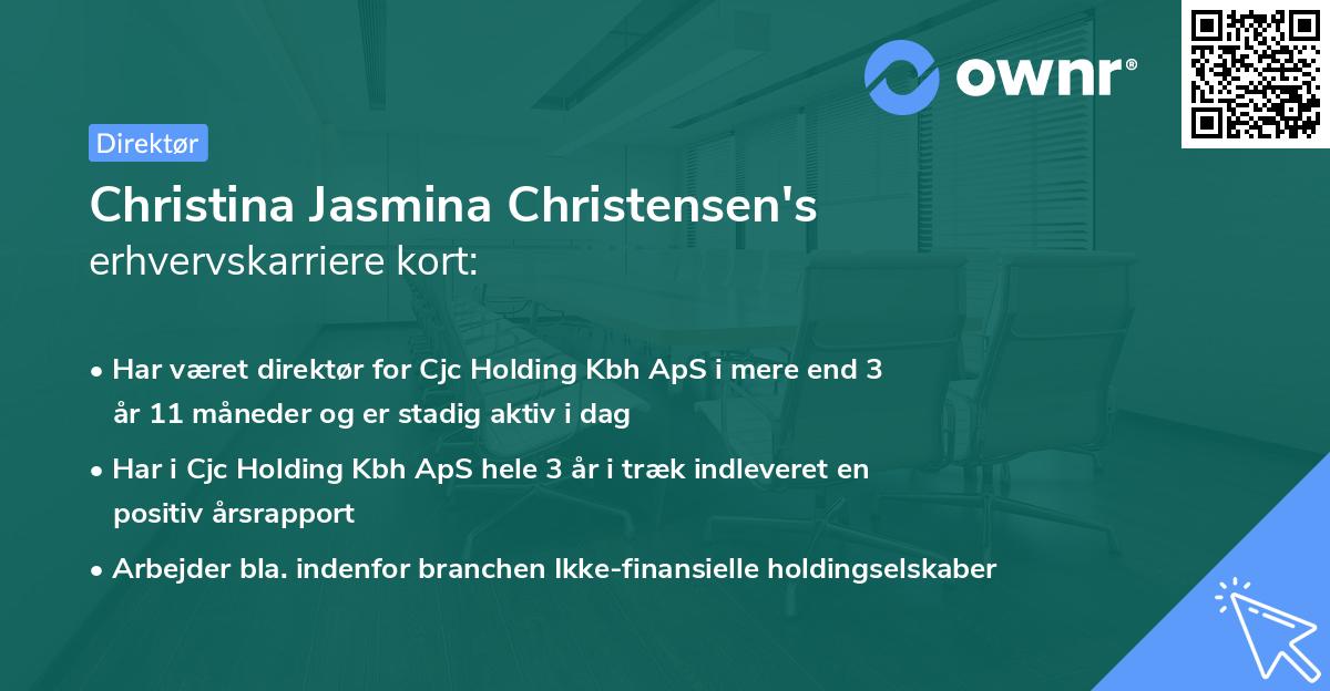 Christina Jasmina Christensen's erhvervskarriere kort