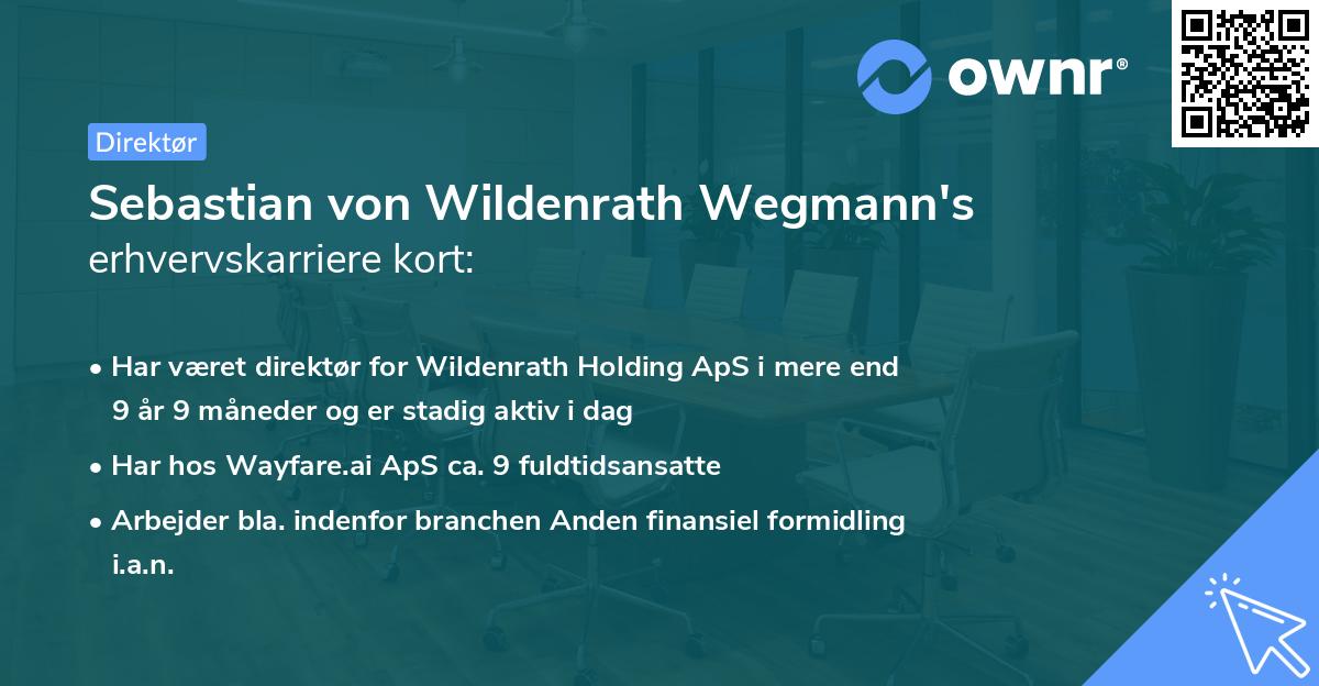 Sebastian von Wildenrath Wegmann's erhvervskarriere kort