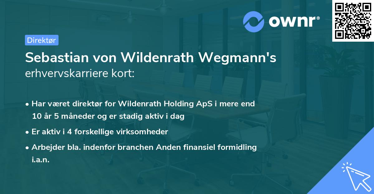 Sebastian von Wildenrath Wegmann's erhvervskarriere kort