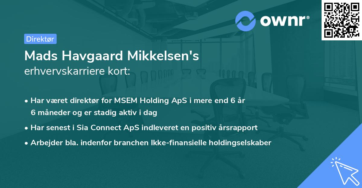 Mads Havgaard Mikkelsen's erhvervskarriere kort