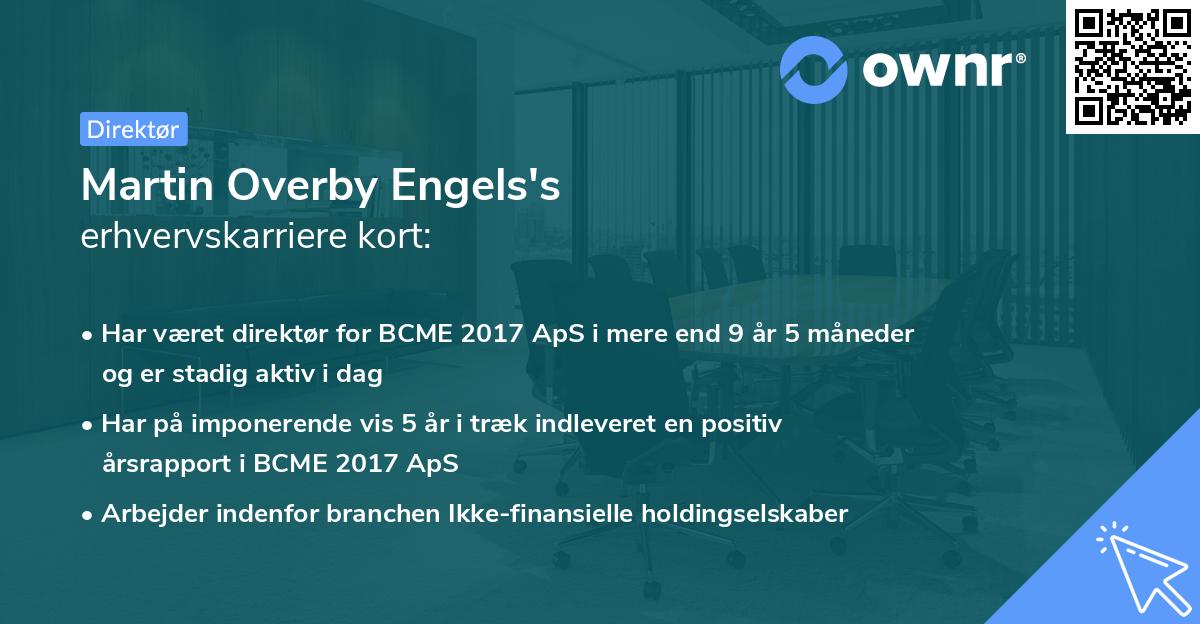 Martin Overby Engels's erhvervskarriere kort