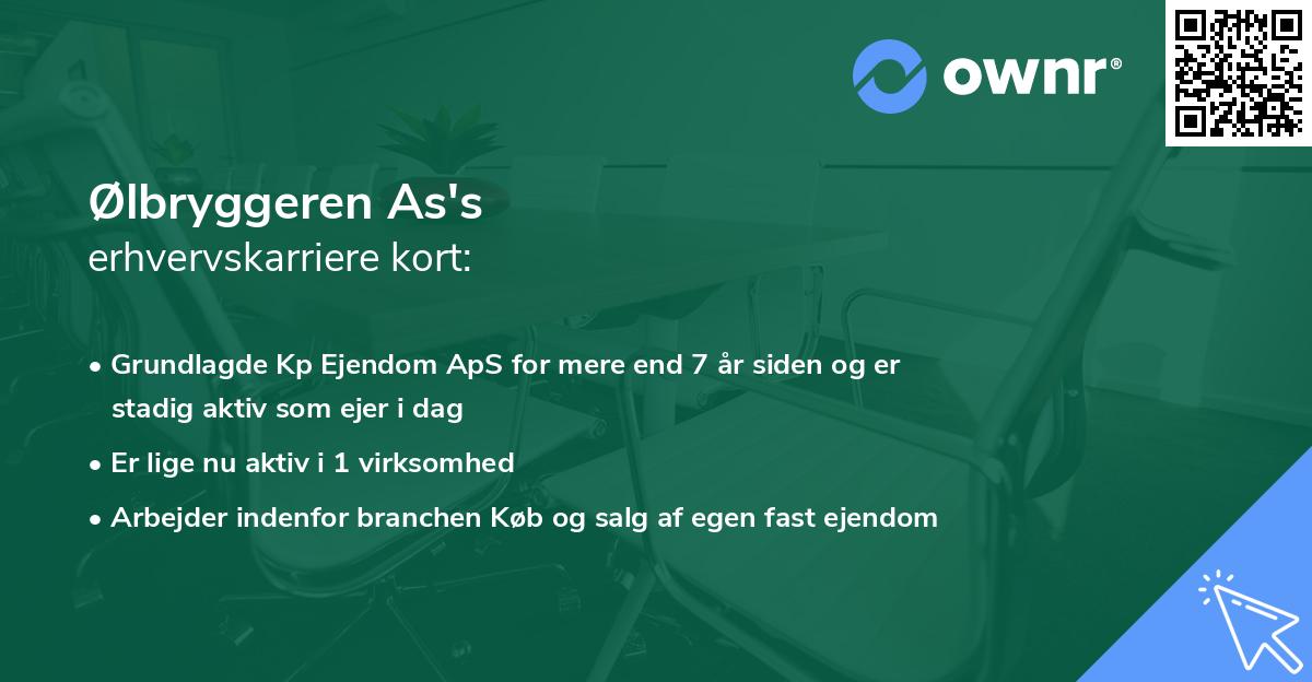 Ølbryggeren As's erhvervskarriere kort