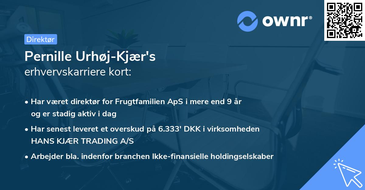 Pernille Urhøj-Kjær's erhvervskarriere kort