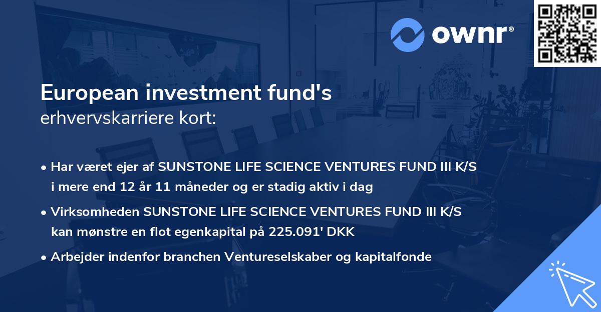 European investment fund's erhvervskarriere kort