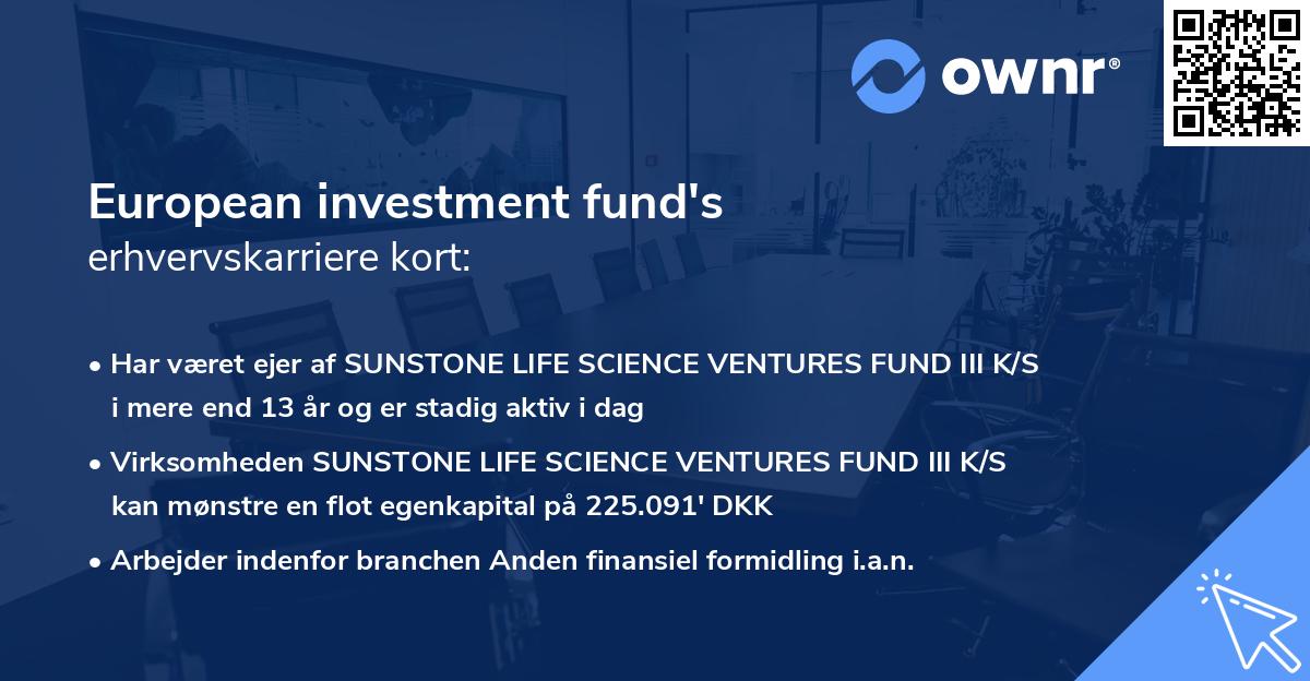 European investment fund's erhvervskarriere kort