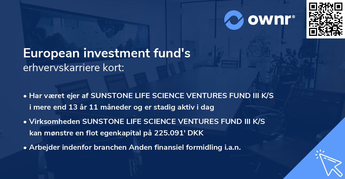 European investment fund's erhvervskarriere kort