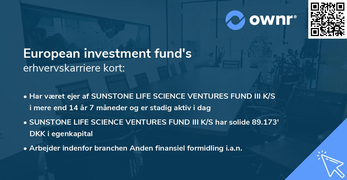 European investment fund's erhvervskarriere kort