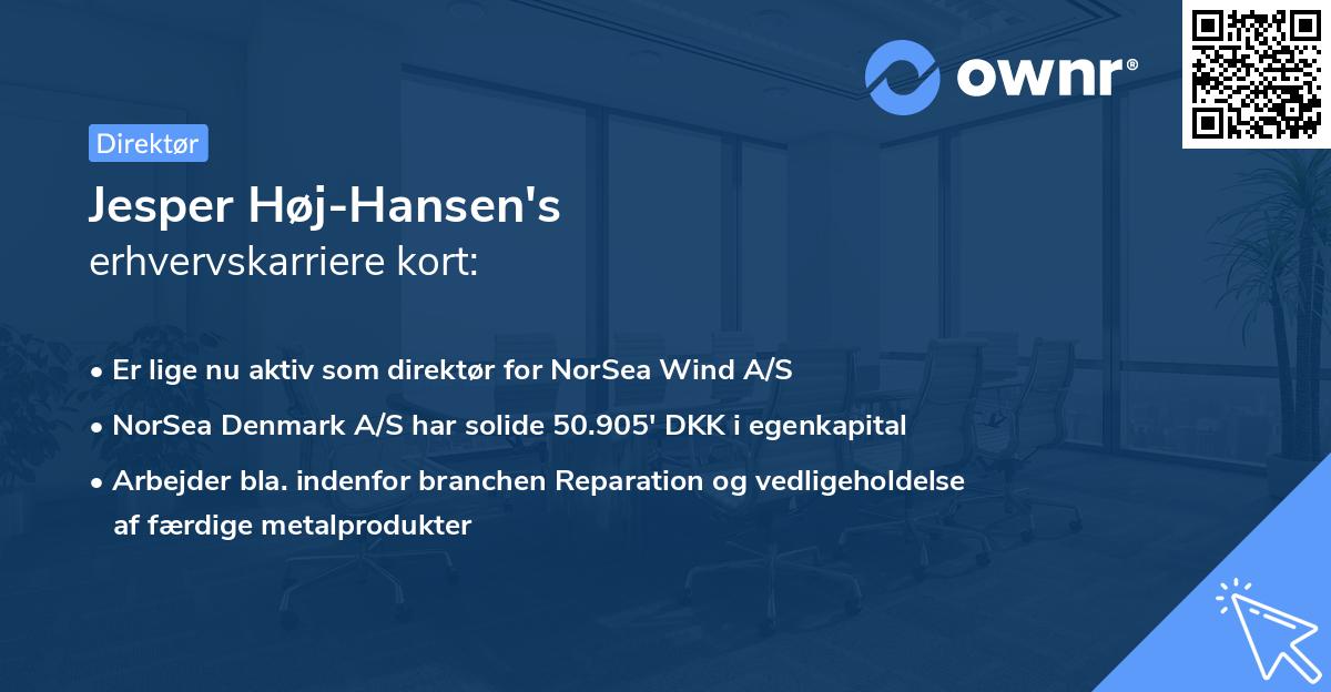 Jesper Høj-Hansen's erhvervskarriere kort