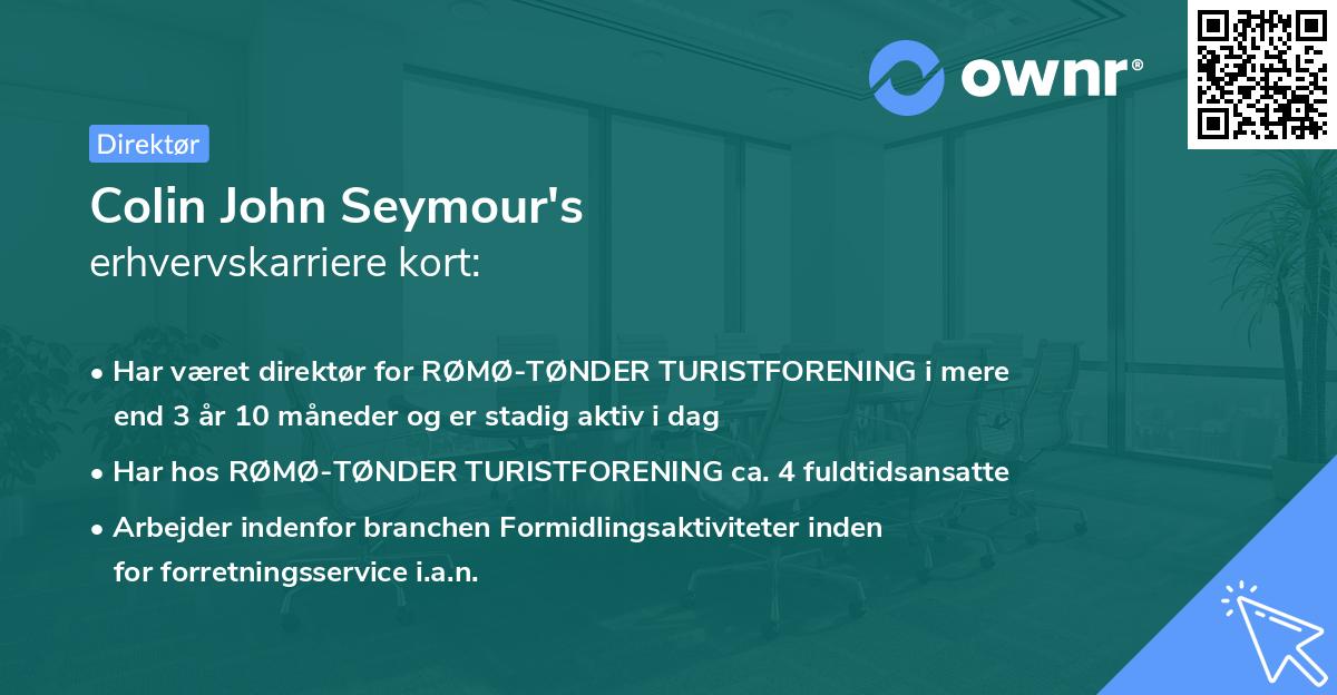 Colin John Seymour's erhvervskarriere kort