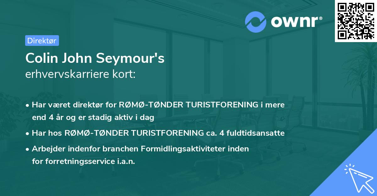 Colin John Seymour's erhvervskarriere kort
