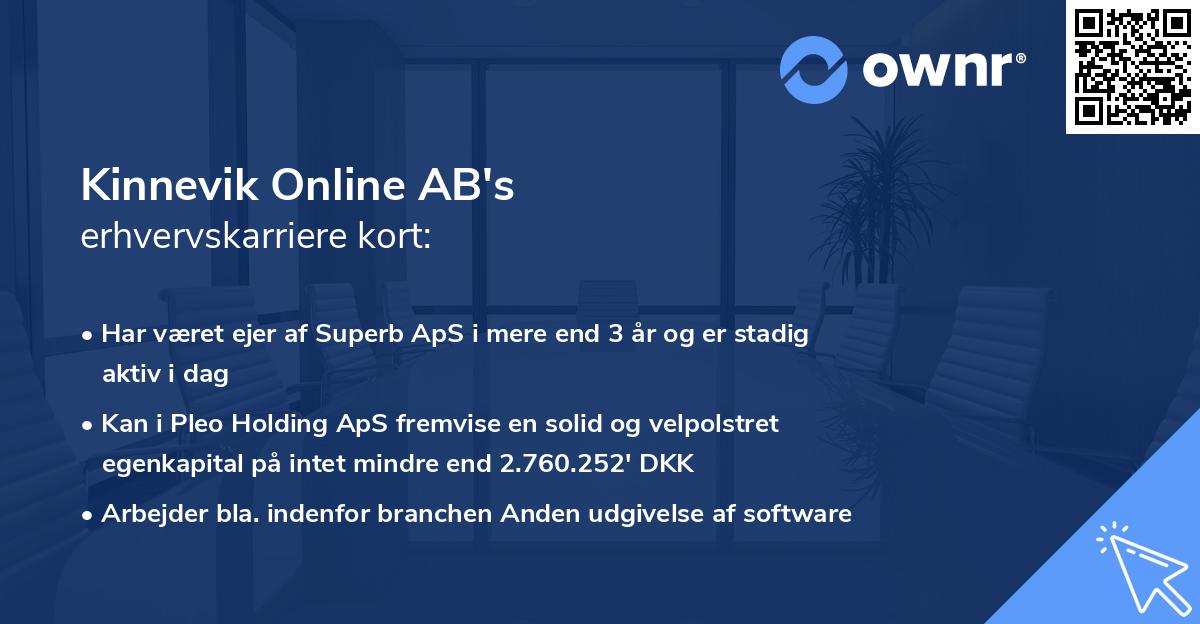 Kinnevik Online AB's erhvervskarriere kort