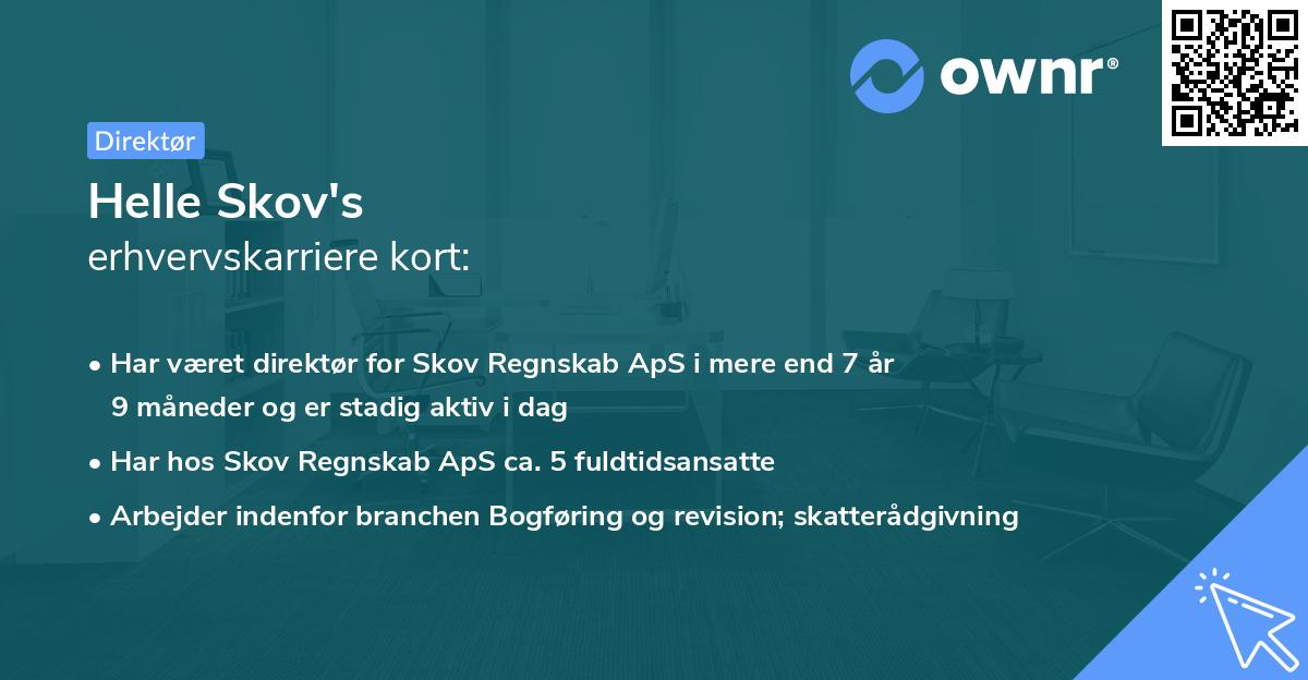 Helle Skov's erhvervskarriere kort