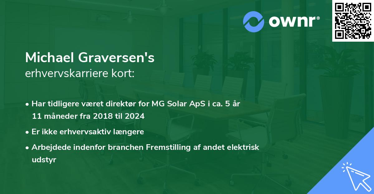 Michael Graversen's erhvervskarriere kort