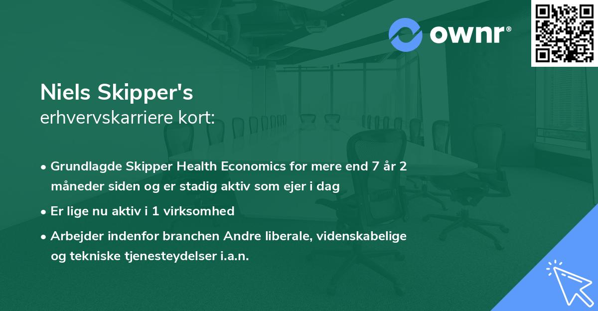 Niels Skipper's erhvervskarriere kort