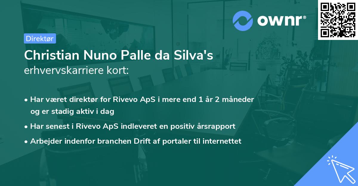 Christian Nuno Palle da Silva's erhvervskarriere kort