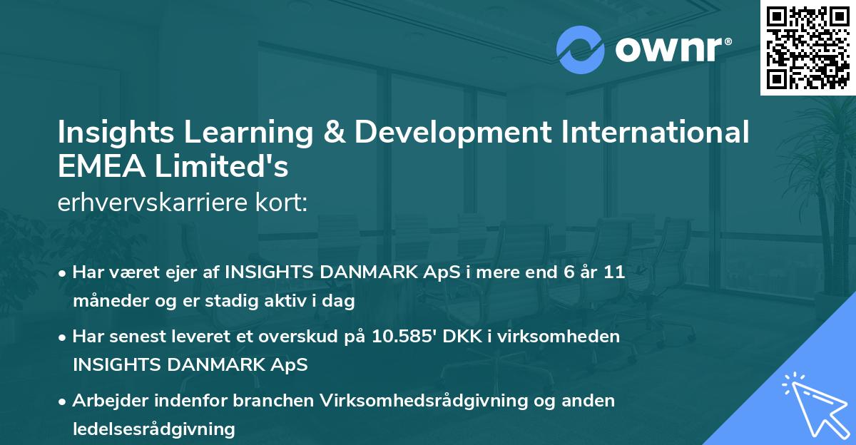 Insights Learning & Development International EMEA Limited's erhvervskarriere kort