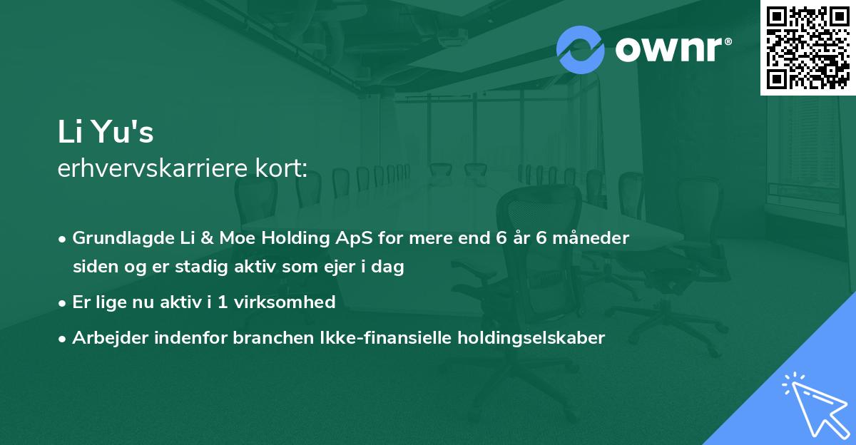 Li Yu's erhvervskarriere kort