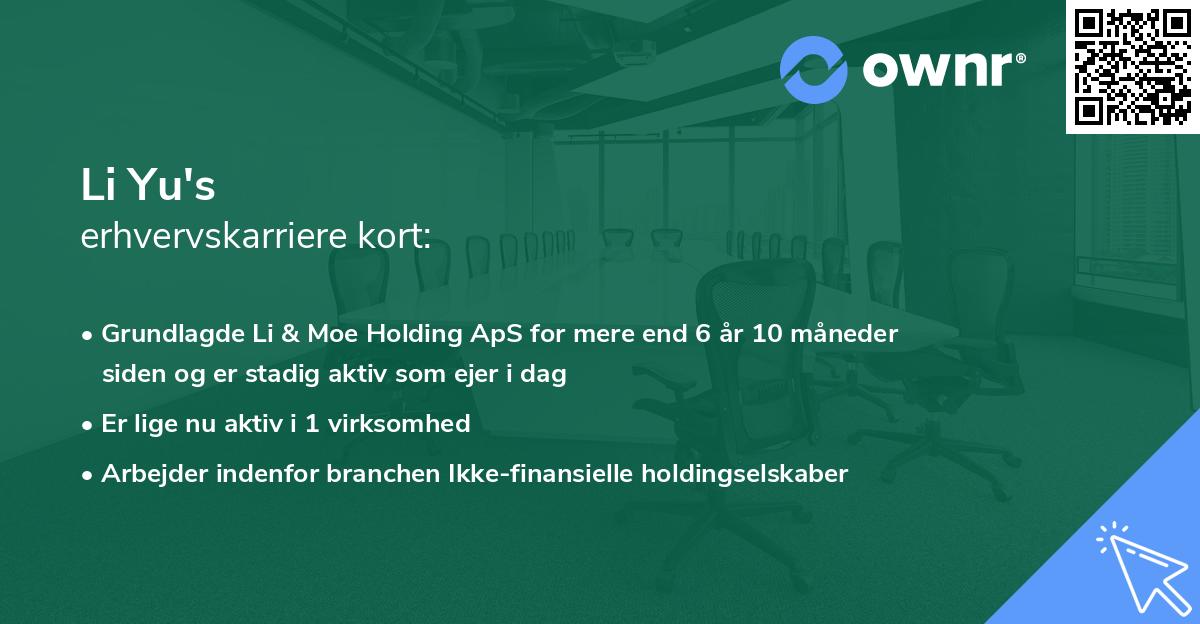 Li Yu's erhvervskarriere kort
