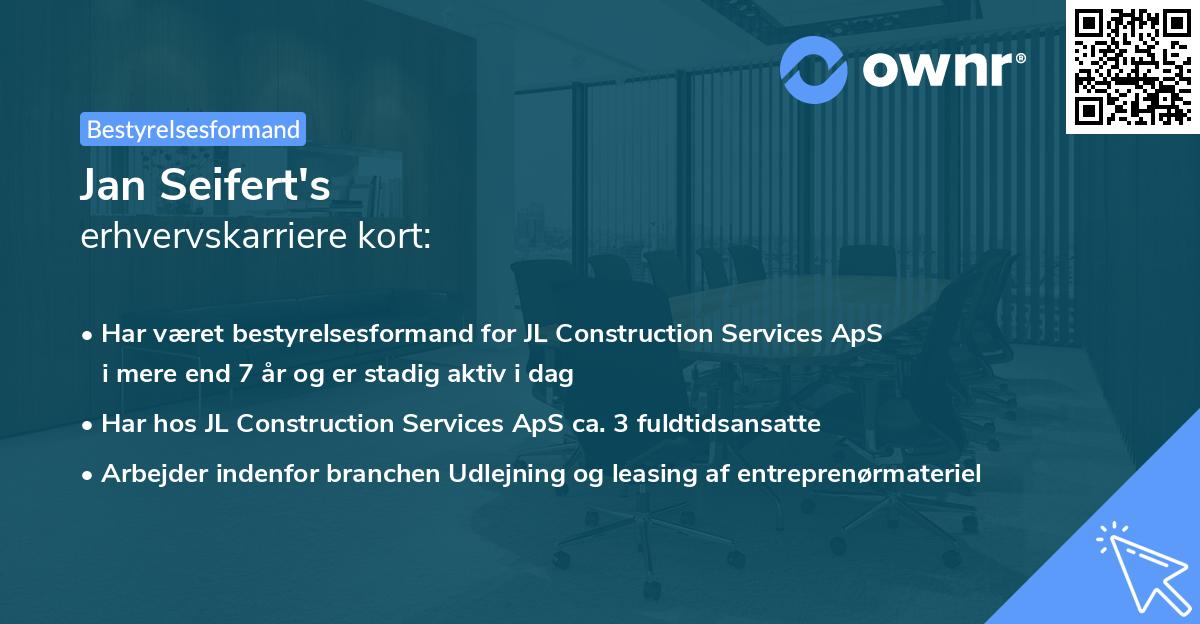 Jan Seifert's erhvervskarriere kort